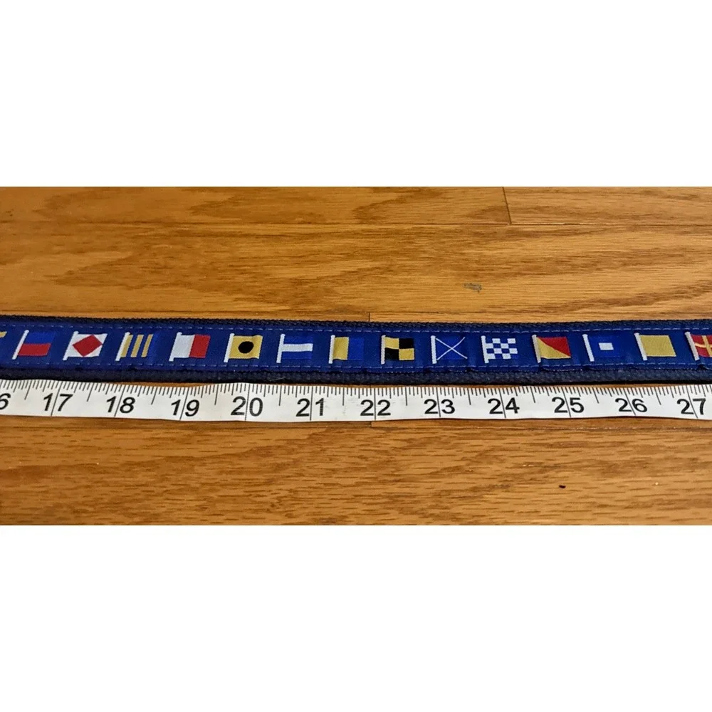 Zep Pro Nautical Design Flag Mens Belt 32 Solid Brass buckle USA Made Preppy